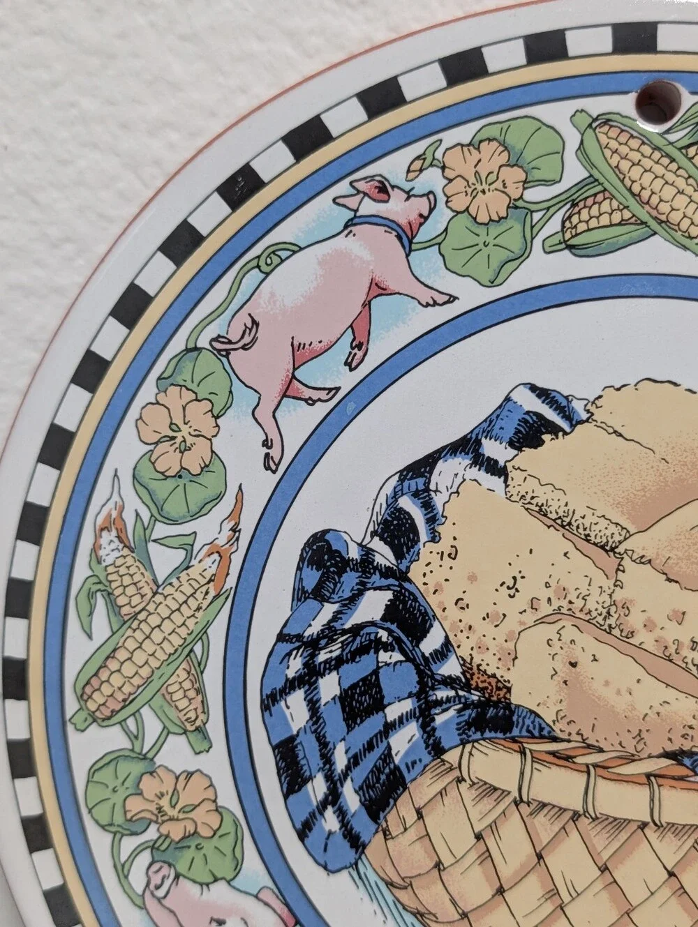 Santa Barbara Designs TerraCotta Old Fashioned Corn Bread Decor Trivet Recipe